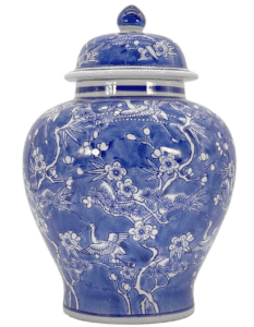 Oriental porcelain temple jar 